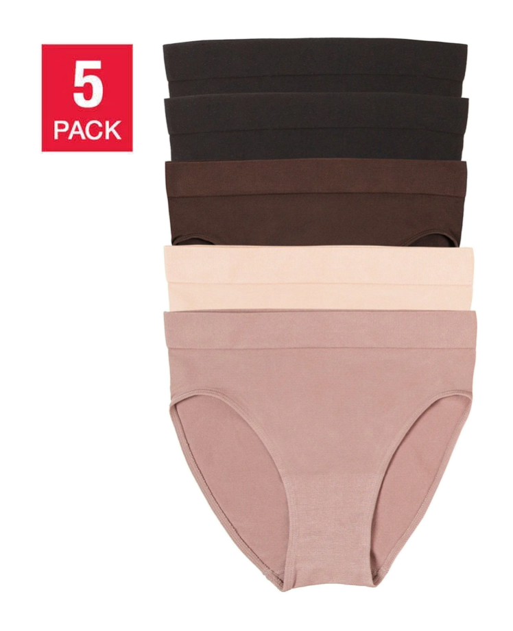 Felina Body Smooth Hi Cut Seamless Brief - Toffee Box (5-pack)